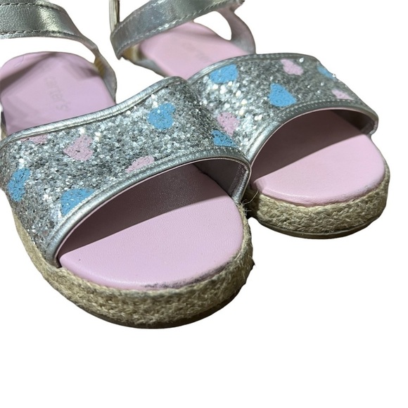 Carter’s sandals girl heart glitter size 11 - Picture 7 of 10
